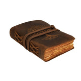 The Celestial Tree Journal – Handmade Leather Writing Notebook by Hideghar