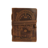 Door Of Durin Embossed Leather Journal | Handcrafted Lord of the Rings Inspired Notebook