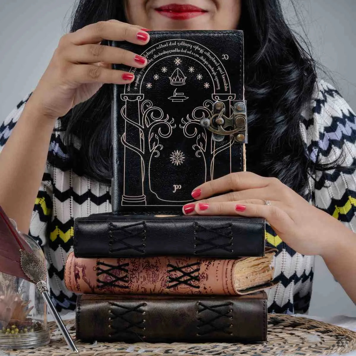 Doors of Durin |The Gate of Moria Leather Grimoire |