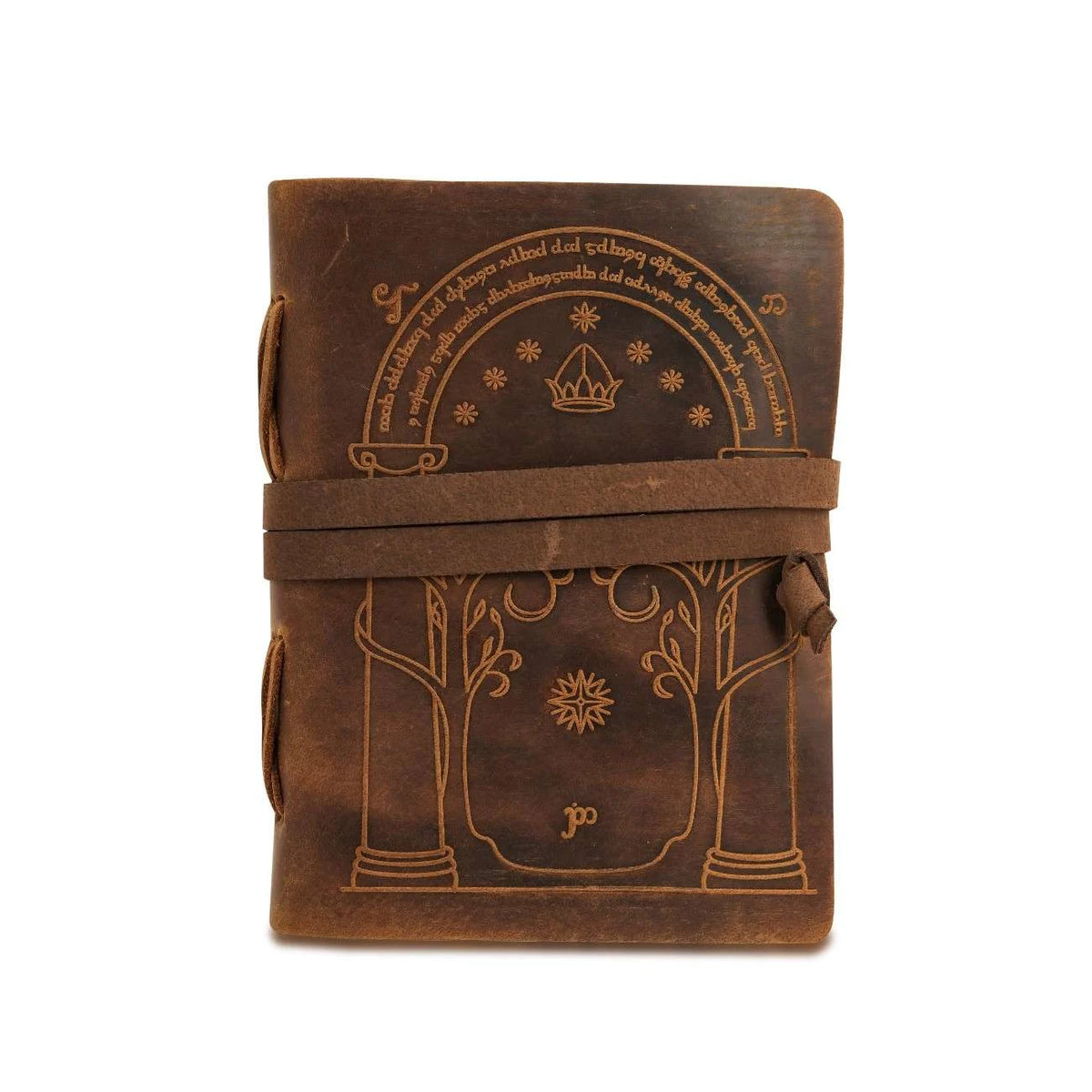 Door Of Durin Embossed Leather Journal | Handcrafted Lord of the Rings Inspired Notebook