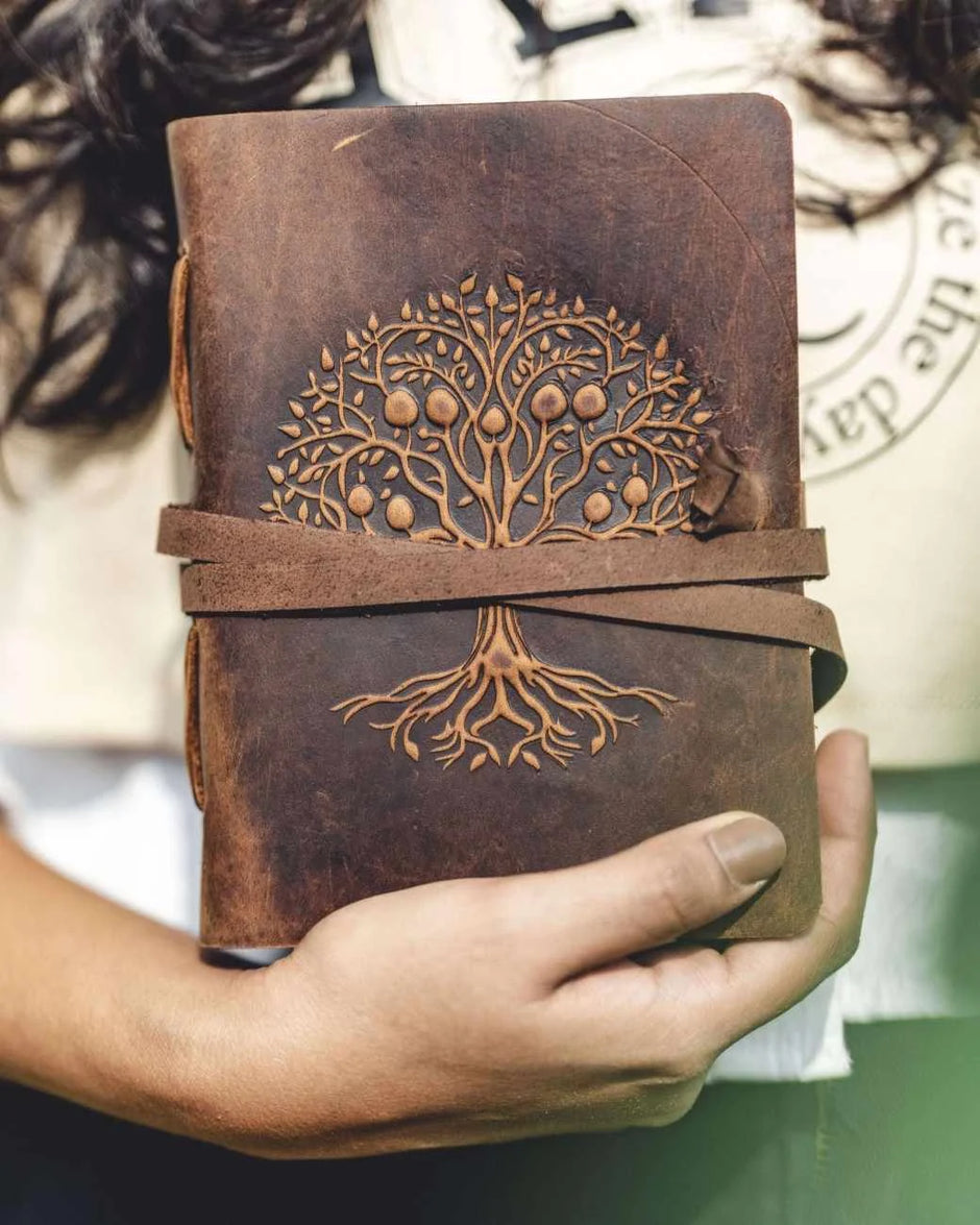 Journal New life シークレット Vintage leather journal with lock and key for unisex – Hide Ghar